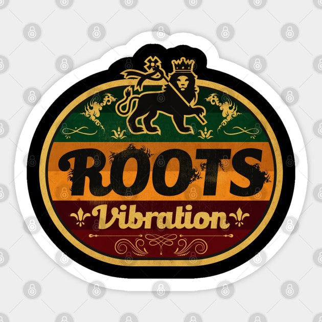 Roots Vibration Ras Sticker by CTShirts